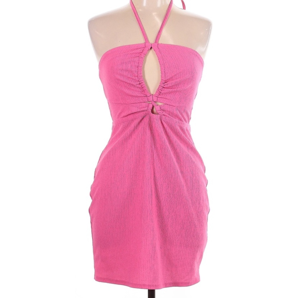 Elegant Pink Sleeveless Dress
